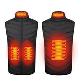 4 Area Single Control Usb Electric Heating Undershirt Intelligent Warm Vest - Red - Xxxl