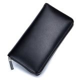 Leather Rfid Card Holder Wallet - Blocking - Coffee