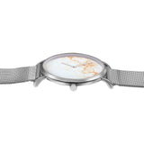 Stylish Women Quartz Watch with Stainless Steel Band - Round Dial Silver Alloy Case - Wa0730D