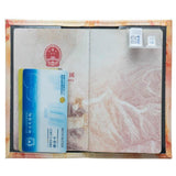 Waterproof Marble Passport & Ticket Holder Colorful Design - Rice White