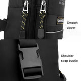 USB Chest Outdoor Shoulder Messenger Bag For Men With Charging Port - Dark Green