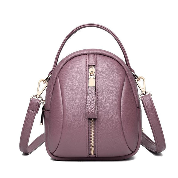 Multi Compartment Shoulder Bag For Women - Violet