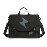 Anti-drop Crossbody Laptop Bag - Fits 13.3-16 Inch - Airbag Protection - Black Lightning