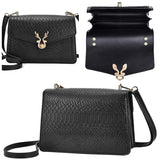 Stylish Crocodile Leather Crossbody Phone Bag - Pink