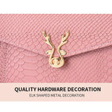 Stylish Crocodile Leather Crossbody Phone Bag - Pink