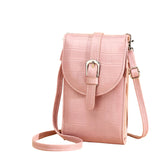 Stylish Crocodile Print Shoulder Bag - Pink