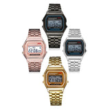 Waterproof Led Digital Quartz Wristwatch - Unisex - Silver