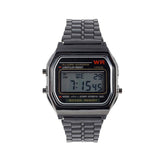 Waterproof Led Digital Quartz Wristwatch - Unisex - Silver