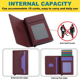 10x6x3cm Secure Brush Card Bag - Compact and Protective - Wine Red