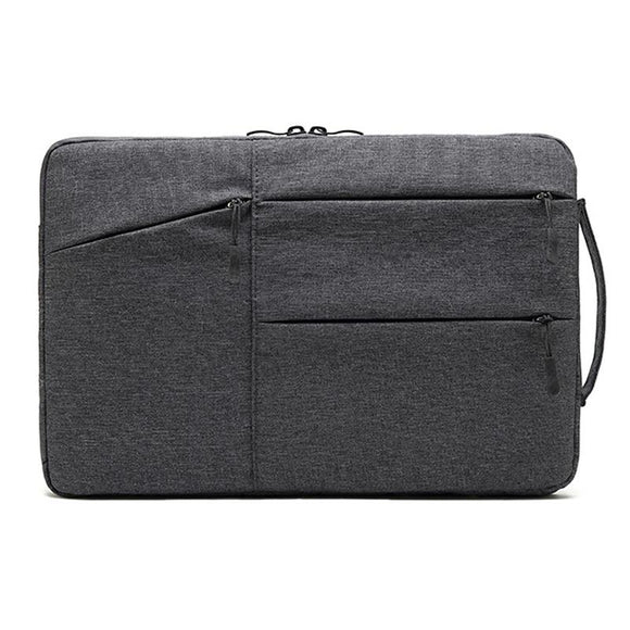 11.6 Inch Business Laptop Liner Bag - Polyester Zipper Closure - Dark Gray