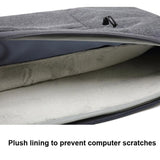 11.6 Inch Business Laptop Liner Bag - Polyester Zipper Closure - Dark Gray