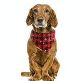 Pet Triangle Towel Christmas Snowflake Dog Saliva Towel - Size S - Blue