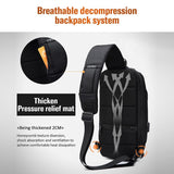 Anti Theft Men Waterproof Crossbody Bag With USB Port - Army Green