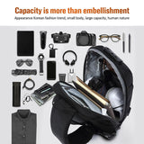 Anti Theft Men Waterproof Crossbody Bag With USB Port - Army Green