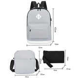 Versatile Student Backpack with Usb Port - College Style - Black