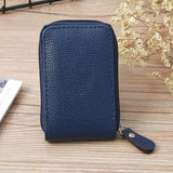 Woven Mini Coin Purse For Ladies Student Id & Card Holder - Rose Red