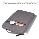 14.1-15.4 Inch Sheepskin Notebook Inner Bag Options - Elegant Gray