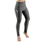 High Waist Slim Sports Leggings Women Tight Sportswear Size M - Gray