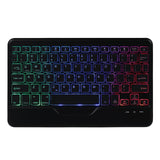 10.2 / 10.5 Inch Bluetooth Keyboard Tablet Case With Triangle Holder & Pen Slot - Gradient Purple