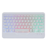 10.2 / 10.5 Inch Bluetooth Keyboard Tablet Case With Triangle Holder & Pen Slot - Gradient Purple