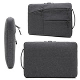 13.3 Inch Business Laptop Liner Bag - Polyester Zipper Closure - Dark Gray