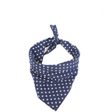 Pet Triangle Towel Christmas Snowflake Dog Saliva Towel - Size L - Blue