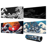 Non Slip Gaming Mouse Pad Big Wave Design - No.14 - 300X800X3Mm