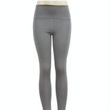 High Elastic Yoga Pants With Pockets For Women Jogging Workout Running Leggings Xl - Red - Xl