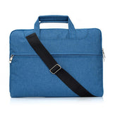15.4 Inch Laptop Bag - Portable one Shoulder Zipper for Macbook Samsung Sony Dell Alienware Chuwi Asus Hp - Dark Blue