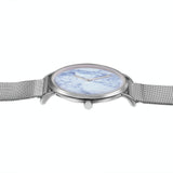 Stylish Men Quartz Watch with Stainless Steel Band - Round Dial Silver Alloy Case - Wa0736D