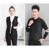 Plus Velvet Inside Men And Women Intelligent Charging Heating Vest Warm Clothes - Black Xl