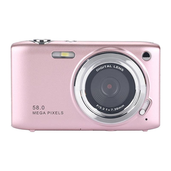 Portable 16X Zoom Hd Digital Camera With 2.88 Ips Screen - Rose Pink