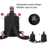 USB Chest Outdoor Shoulder Messenger Bag For Men With Charging Port - Grey Green