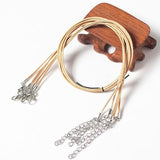 100 Crystal Pendant Necklaces On Rope Elegant Jewelry Lanyards - Black