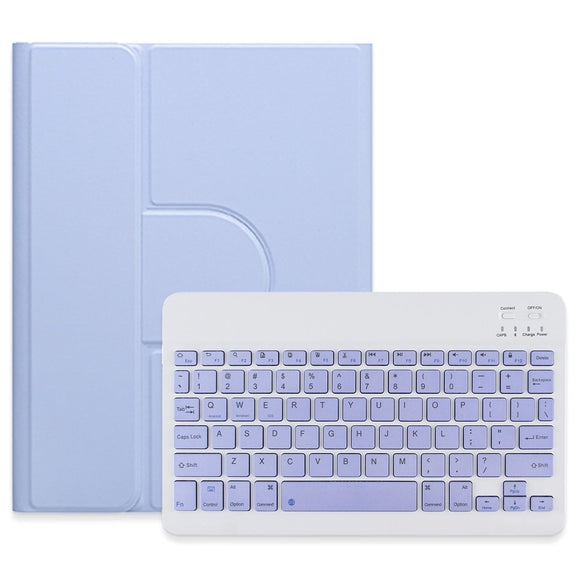 360 Degree Rotatable Bluetooth Keyboard Leather Case - Square Button - Sky Blue - For Ipad 10Th Gen 10.9 2022
