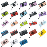 Retro Manual Reusable Film Camera for Kids - no Film - Black + Orange Pink