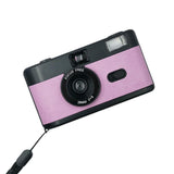 Retro Manual Reusable Film Camera for Kids - no Film - Black + Orange Pink