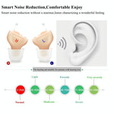 Digital Noise Canceling Hearing Aid Left Ear - Right Ear Red