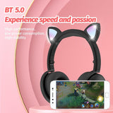 7.1 Surround Sound Cat Ear Gaming Headset With Mic - Red