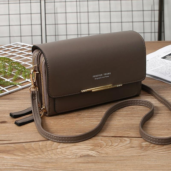 Large Capacity Women Wallet Clutch Bag Versatile Crossbody - Grey