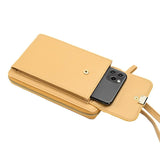 Women Cross Body Phone Purse With Long Strap - Apricot