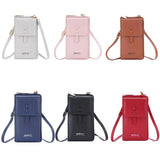 Adjustable Crossbody Phone Bag With Multi Card Slots - Claret