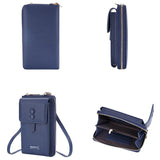 Adjustable Crossbody Phone Bag With Multi Card Slots - Claret