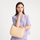 Adjustable Leather Crossbody Bag Large Capacity - Brown