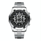 Waterproof Luminous Skeleton Watch - 30m - Full Gold Black Gold Nail