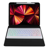 10.2 / 10.5 Inch Bluetooth Keyboard Tablet Case With Triangle Holder & Pen Slot - Gradient Blue Pink