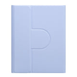 360 Degree Rotatable Bluetooth Keyboard Leather Case With Touchpad - Square Button - Sky Blue - For Ipad Air 2022 / Ipad Pro 11 2021