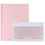 360 Degree Rotatable Bluetooth Keyboard Leather Case - Square Button - Sky Blue - For Ipad 10.2 2021 / Air 2019