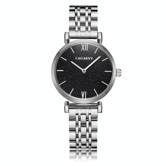 Waterproof Silver Steel Quartz Watch - Fashion Life - Wa0329E