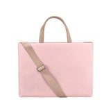 13.3 Inch Pink Laptop Crossbody Bag - Waterproof Pu Material